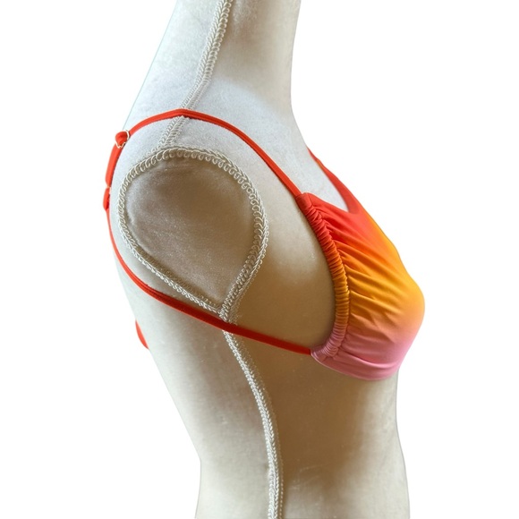 Weworewhat Women’s M Medium Ombre Colorful Bikini Top Strappy Swim Beach Sexy - Picture 5 of 11